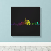 Toronto Skyline Gradient Canvas Afdruk (Insitu (Houten vloer))