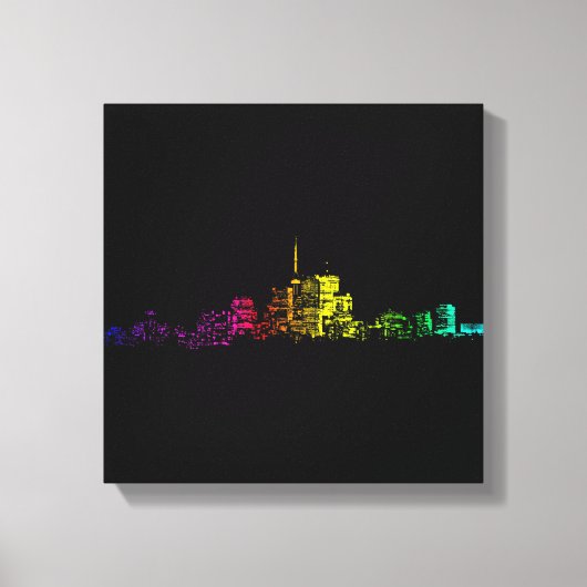 Toronto Skyline Gradient Canvas Afdruk (Voorkant)