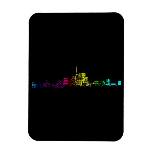 Toronto Skyline Gradient Magneet (Verticaal)