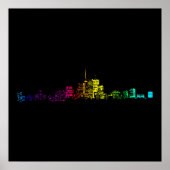 Toronto Skyline Gradient Poster (Voorkant)