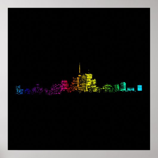 Toronto Skyline Gradient Poster (Voorkant)