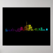 Toronto Skyline Gradient Poster (Voorkant)