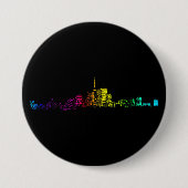 Toronto Skyline Gradient Ronde Button 7,6 Cm (Voorkant)