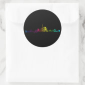 Toronto Skyline Gradient Ronde Sticker (Tas)