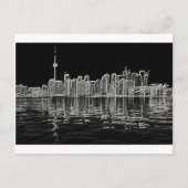 Toronto Skyline in Black en White Briefkaart (Voorkant)