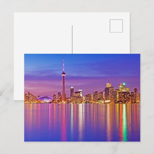 Toronto Skyline in Dusk Briefkaart (Voorkant / Achterkant)