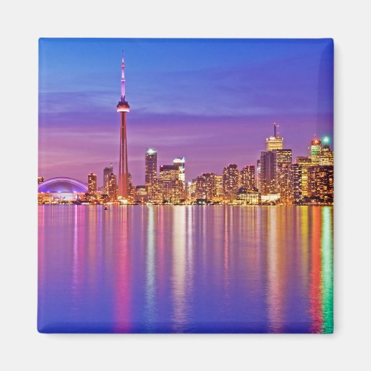 Toronto Skyline in Dusk Magneet (Voorkant)