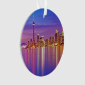Toronto Skyline in Dusk Ornament (voorkant)