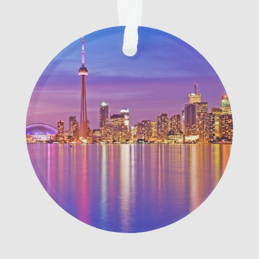 Toronto Skyline in Dusk Ornament (achterkant)