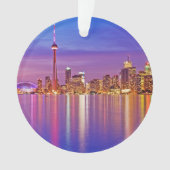 Toronto Skyline in Dusk Ornament (voorkant)