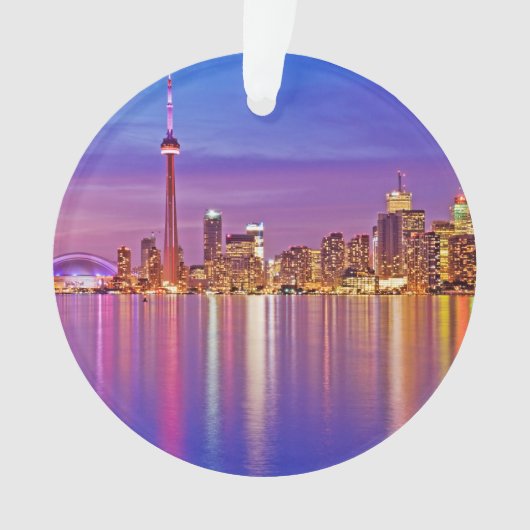 Toronto Skyline in Dusk Ornament (voorkant)