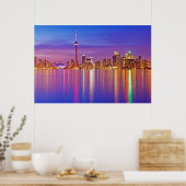 Toronto Skyline in Dusk Poster (Keuken)