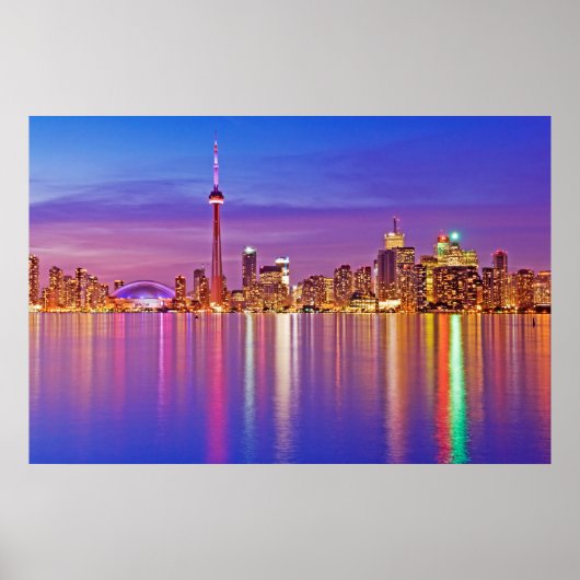 Toronto Skyline in Dusk Poster (Voorkant)