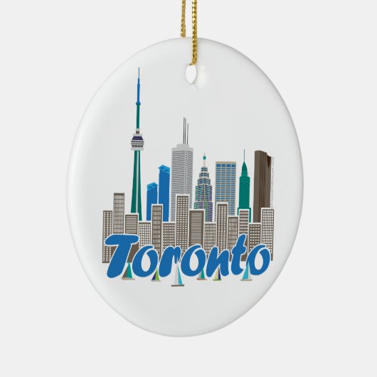 Toronto Skyline Keramisch Ornament (Rechts)