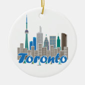 Toronto Skyline Keramisch Ornament (Voorkant)