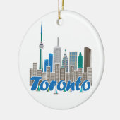 Toronto Skyline Keramisch Ornament (Links)