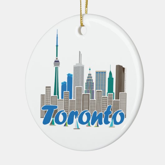 Toronto Skyline Keramisch Ornament (Links)