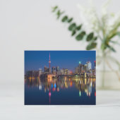 Toronto Skyline Lake Ontario bij nacht Briefkaart (Staand voorkant)