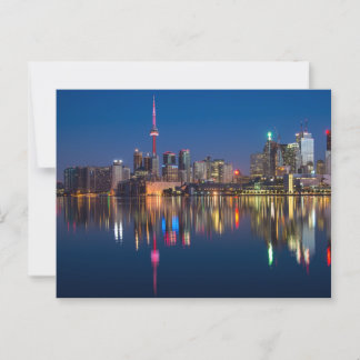 Toronto Skyline Lake Ontario bij nacht Briefkaart