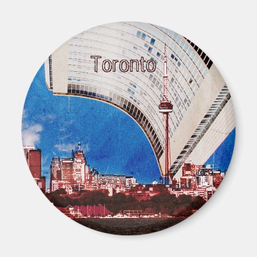 Toronto skyline met gemeenteraad bouwmagneet magneet (Voorkant)