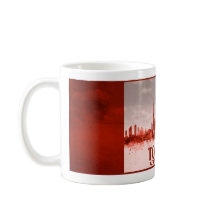 Toronto skyline met rode grunge