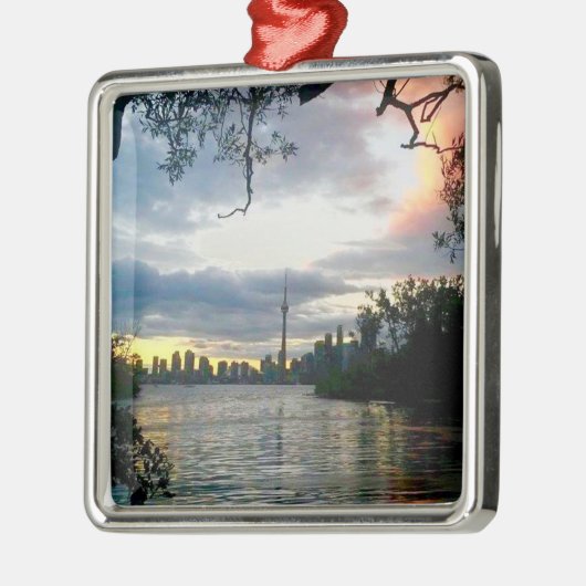Toronto Skyline Metalen Ornament (Links)