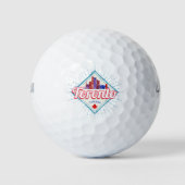 Toronto Skyline Ontario Retro Canada Vintage Golfballen (Voorkant)