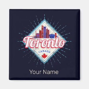 Toronto Skyline Ontario Retro Canada Vintage Magneet