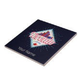 Toronto Skyline Ontario Retro Canada Vintage Tegeltje (Zijkant)