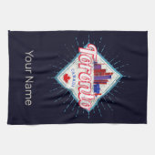 Toronto Skyline Ontario Retro Canada Vintage Theedoek (Horizontaal)