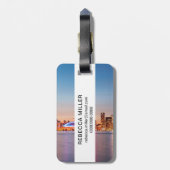Toronto Skyline op Sunset Bagagelabel (Achterkant verticaal)