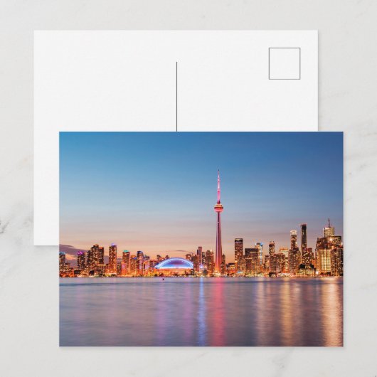 Toronto Skyline op Sunset Briefkaart (Voorkant / Achterkant)
