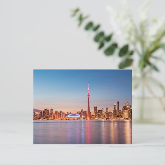 Toronto Skyline op Sunset Briefkaart (Staand voorkant)