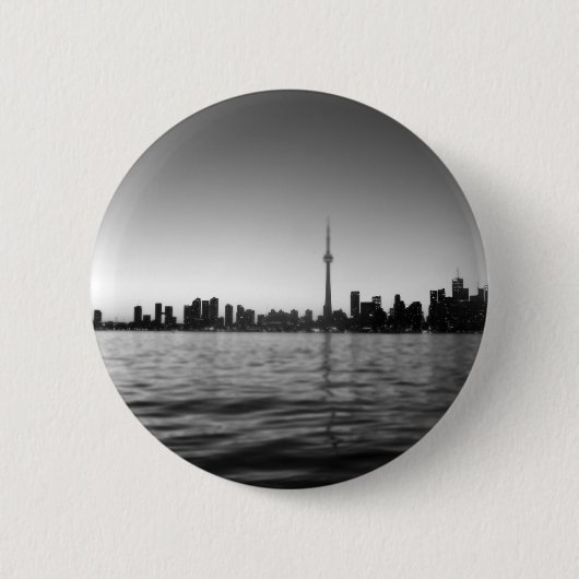 Toronto skyline ronde button 5,7 cm (Voorkant)