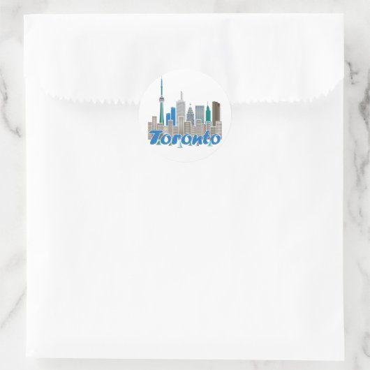 Toronto Skyline Ronde Sticker (Tas)