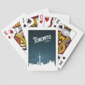 Toronto skyline 's nachts in de CN Tower Pokerkaarten (Achterkant)