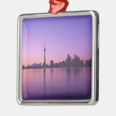 Toronto Skyline 's nachts, Ontario, Canada Metalen Ornament (Links)