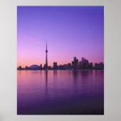 Toronto Skyline 's nachts, Ontario, Canada Poster (Voorkant)