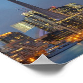 Toronto Skyline 's nachts Poster (Hoek)