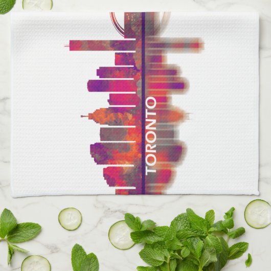 Toronto Skyline Theedoek (Gevouwen)