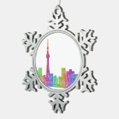 Toronto skyline tin sneeuwvlok ornament (Rechts)