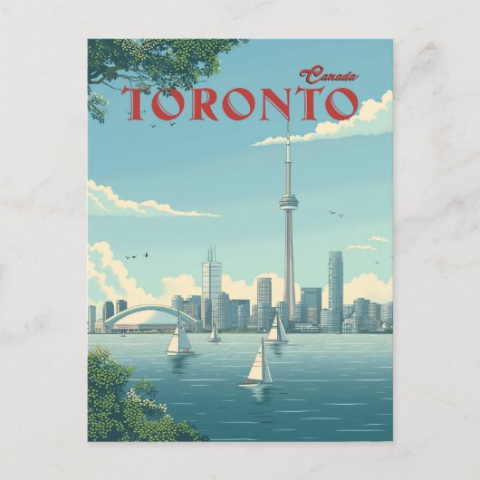 Toronto Skyline vaart weg Briefkaart (Voorkant)