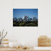 Toronto Skyline van Riverdale Park No 8 Kleur Poster (Keuken)