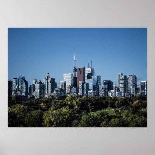 Toronto Skyline van Riverdale Park No 8 Kleur Poster (Voorkant)