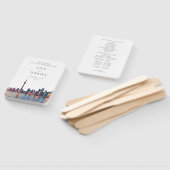 Toronto Skyline Watercolor Wedding Program Handwaaier (Niet-gemonteerd)