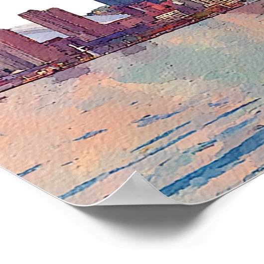 Toronto Skyline Wedding Welcome Sign Poster (Hoek)