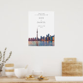 Toronto Skyline Wedding Welcome Sign Poster (Keuken)