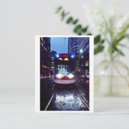 Toronto, Street Car in Heavy Rain Briefkaart