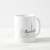 Toronto Stylized Skyline Coffee Mok (Voorkant rechts)