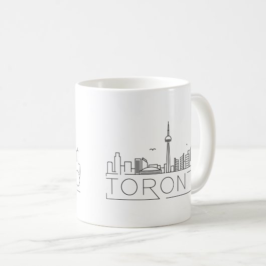 Toronto Stylized Skyline Coffee Mok (Voorkant rechts)
